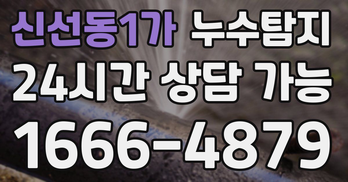 신선동1가 누수