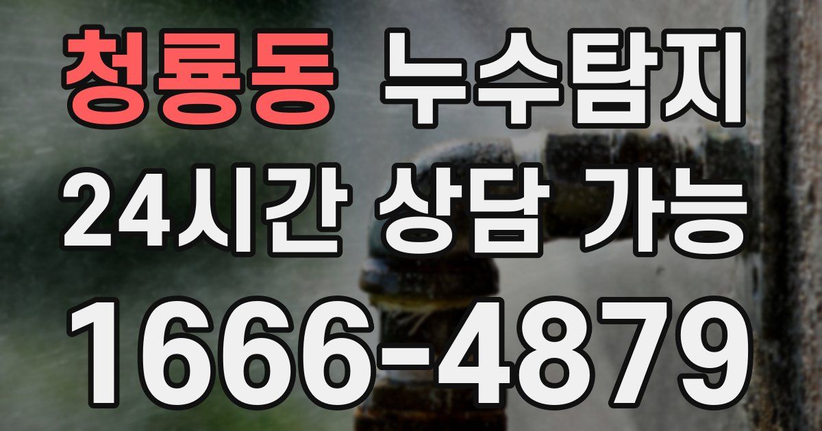 청룡동 누수
