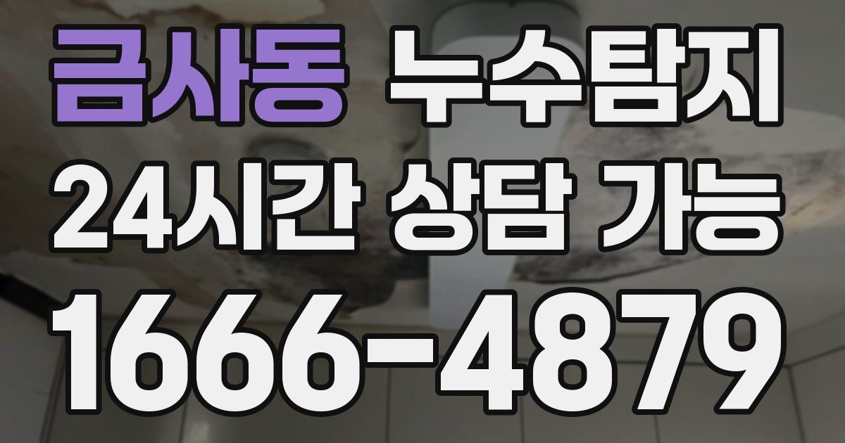 금사동 누수