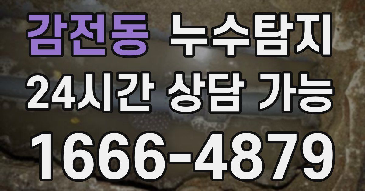 감전동 누수