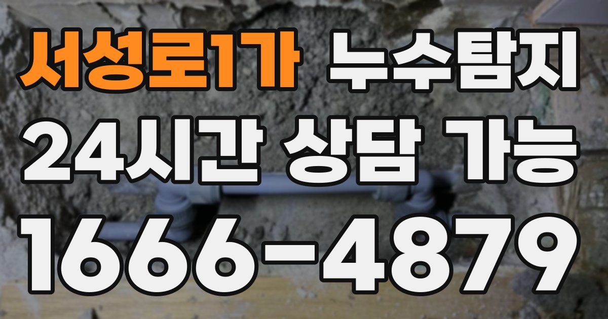 서성로1가 누수