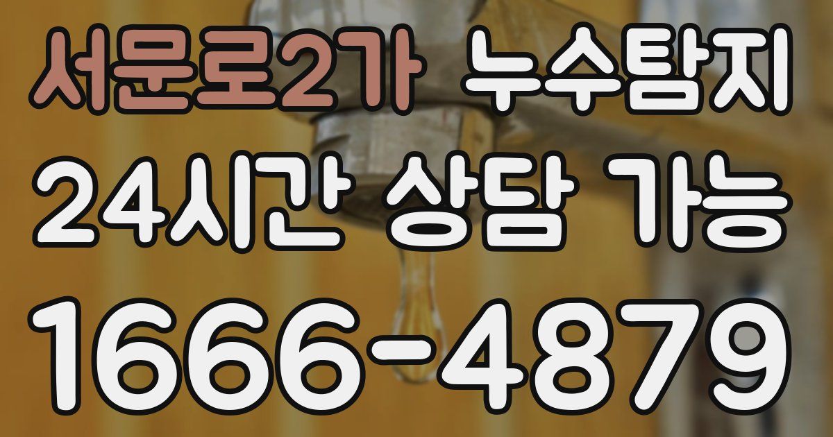 서문로2가 누수