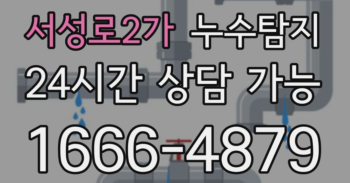 서성로2가 누수