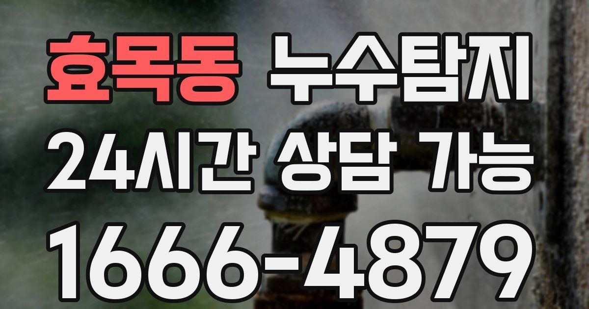 효목동 누수