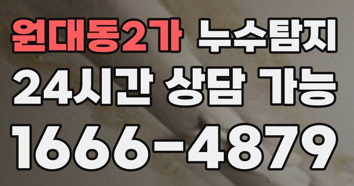 원대동2가 누수