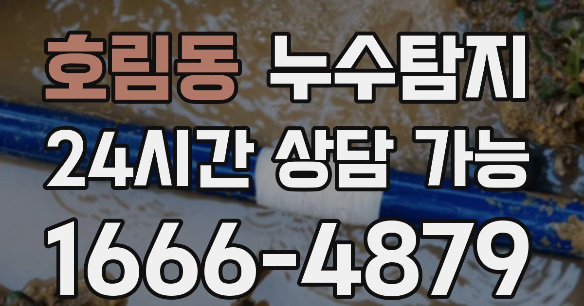호림동 누수