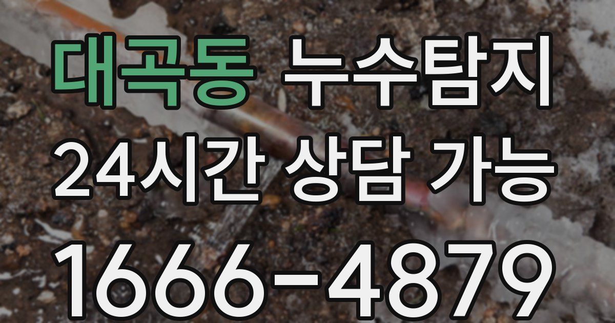 대곡동 누수