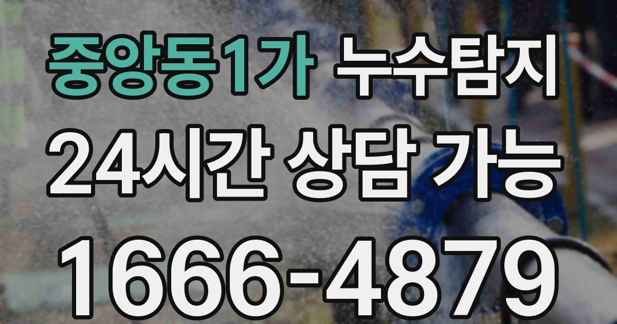 중앙동1가 누수
