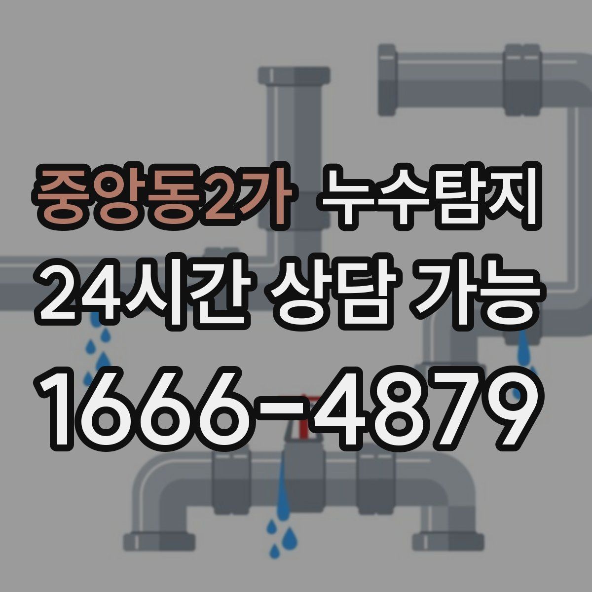 중앙동2가 누수탐지 숨어있는 누수도 정확히