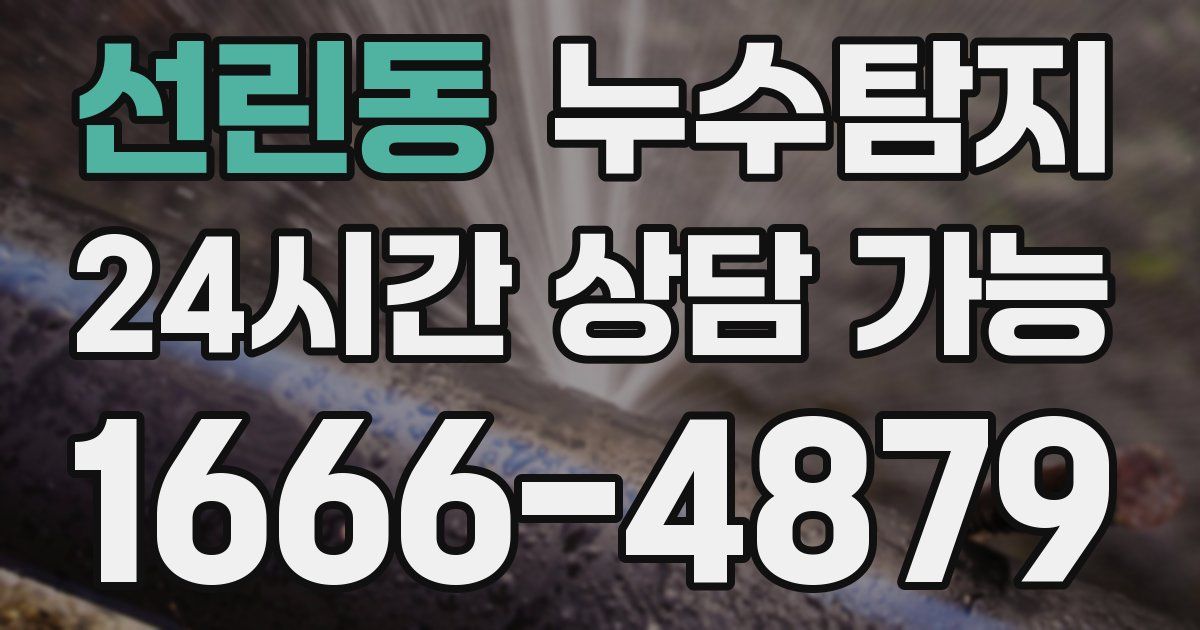 선린동 누수
