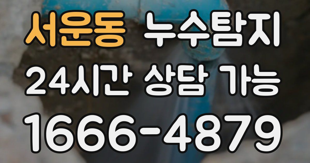 서운동 누수
