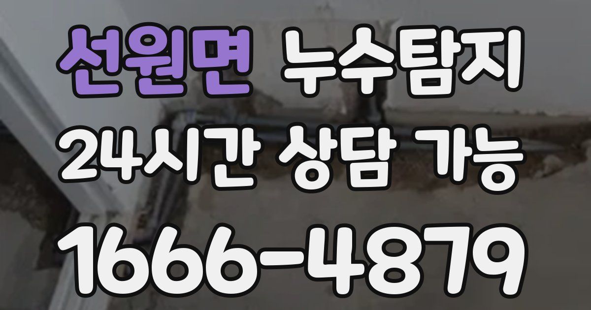 선원면 누수