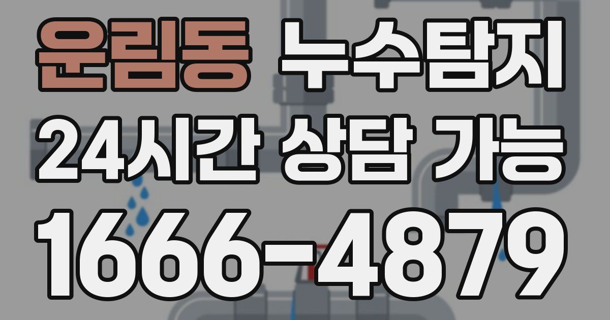 운림동 누수