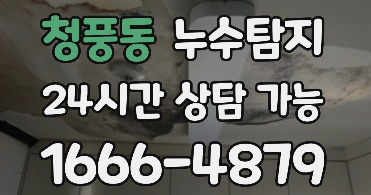 청풍동 누수