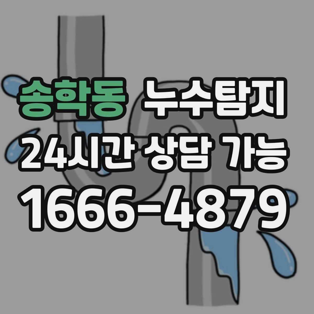 송학동 누수탐지 벽 속의 누수까지