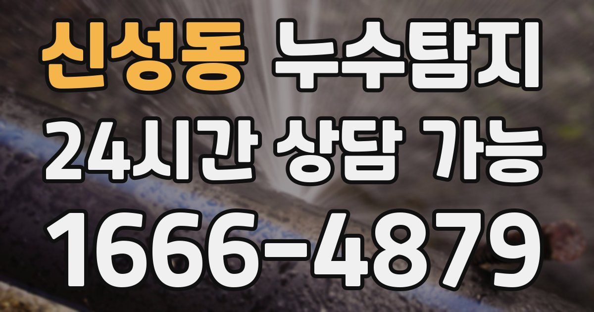 신성동 누수