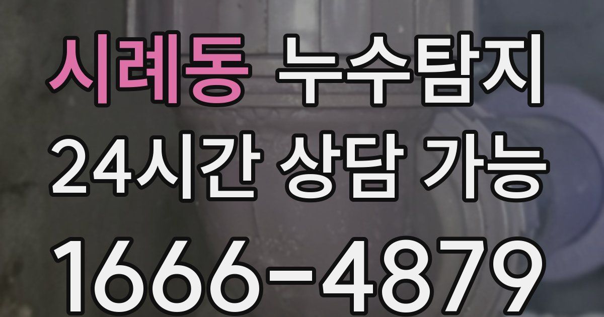 시례동 누수