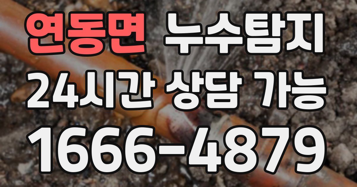 연동면 누수