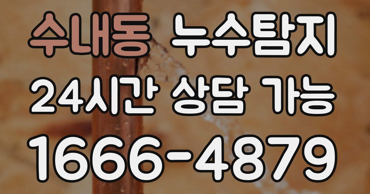 수내동 누수