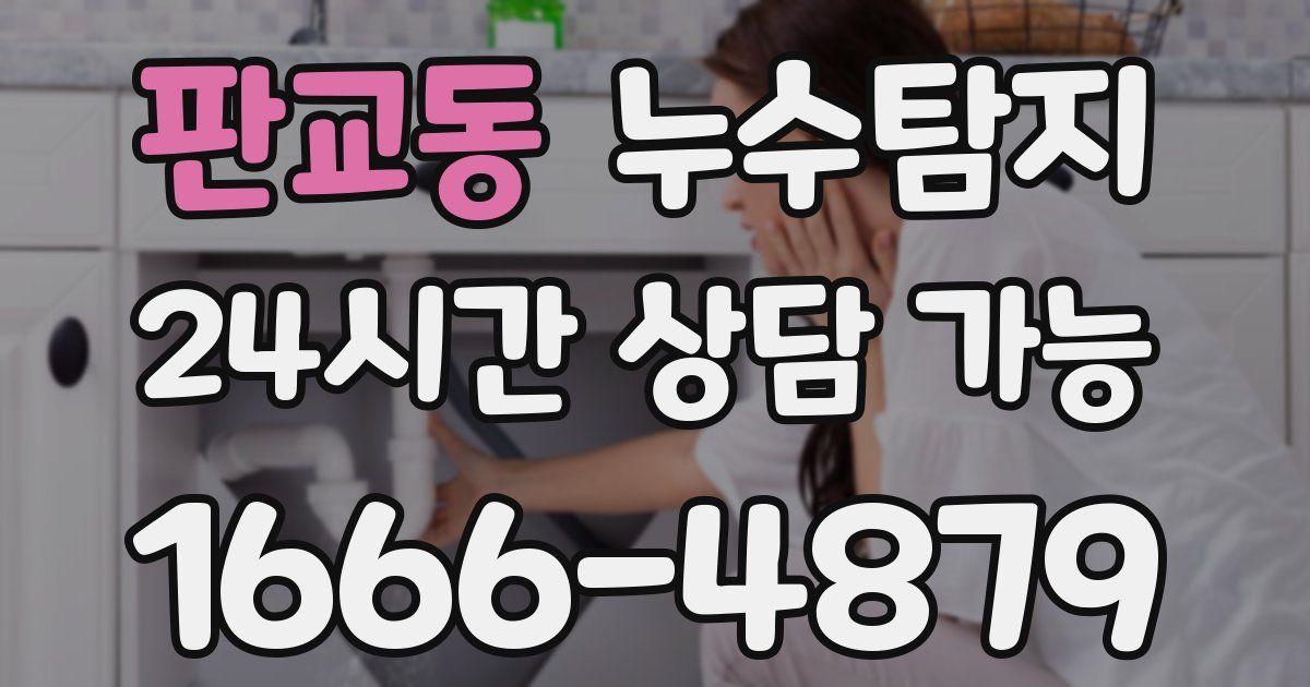 판교동 누수