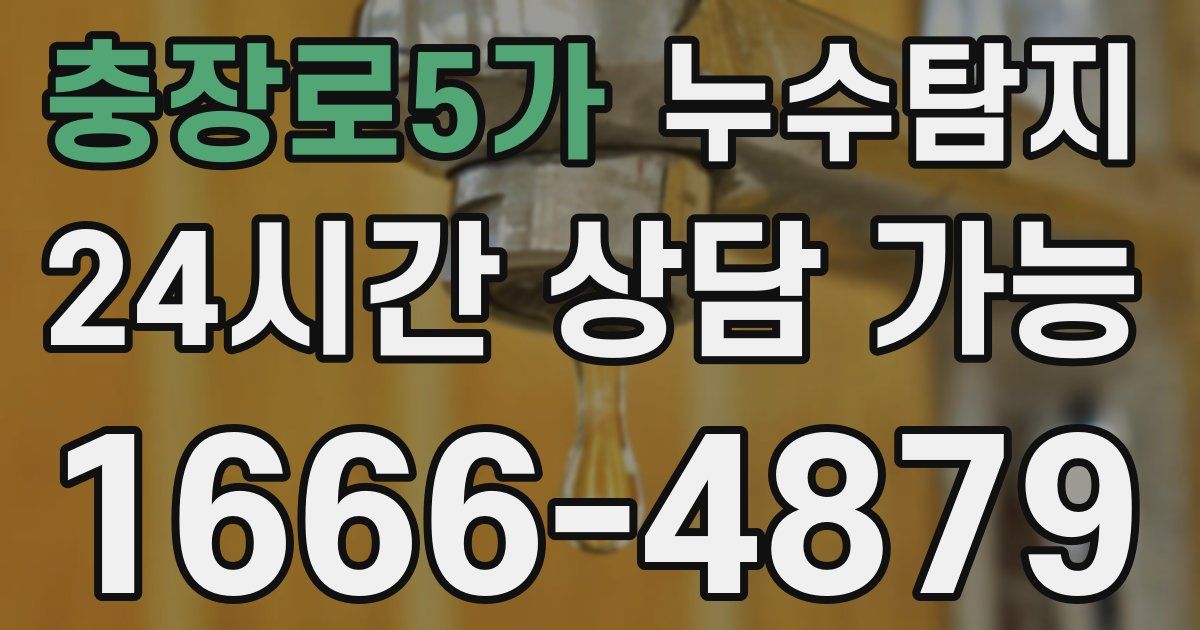 충장로5가 누수