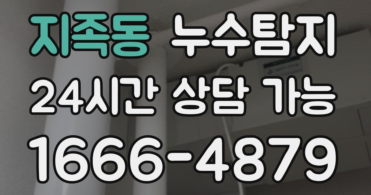 지족동 누수