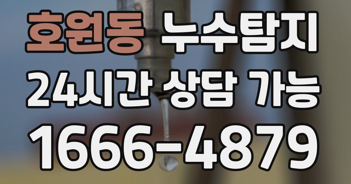 호원동 누수
