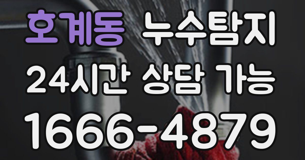 호계동 누수