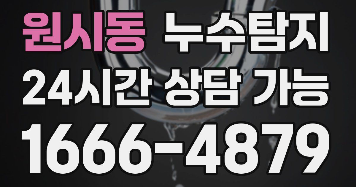 원시동 누수