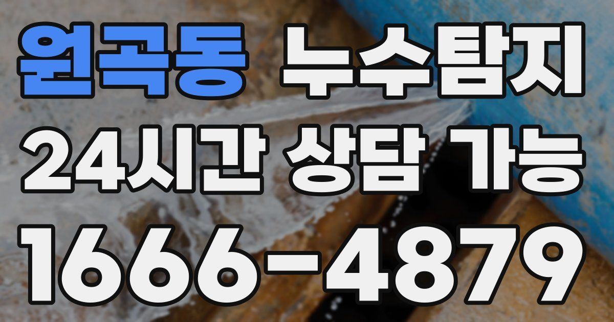 원곡동 누수