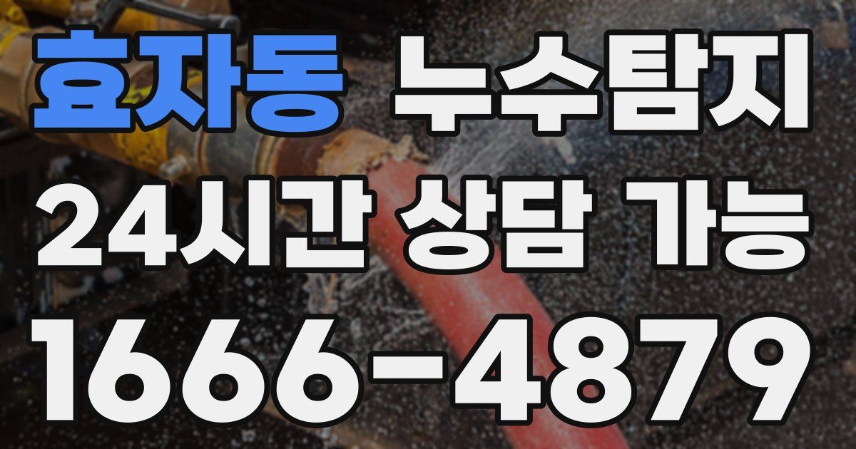 효자동 누수