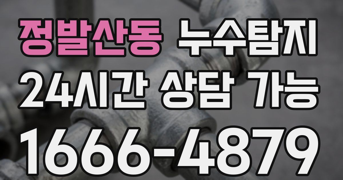 정발산동 누수