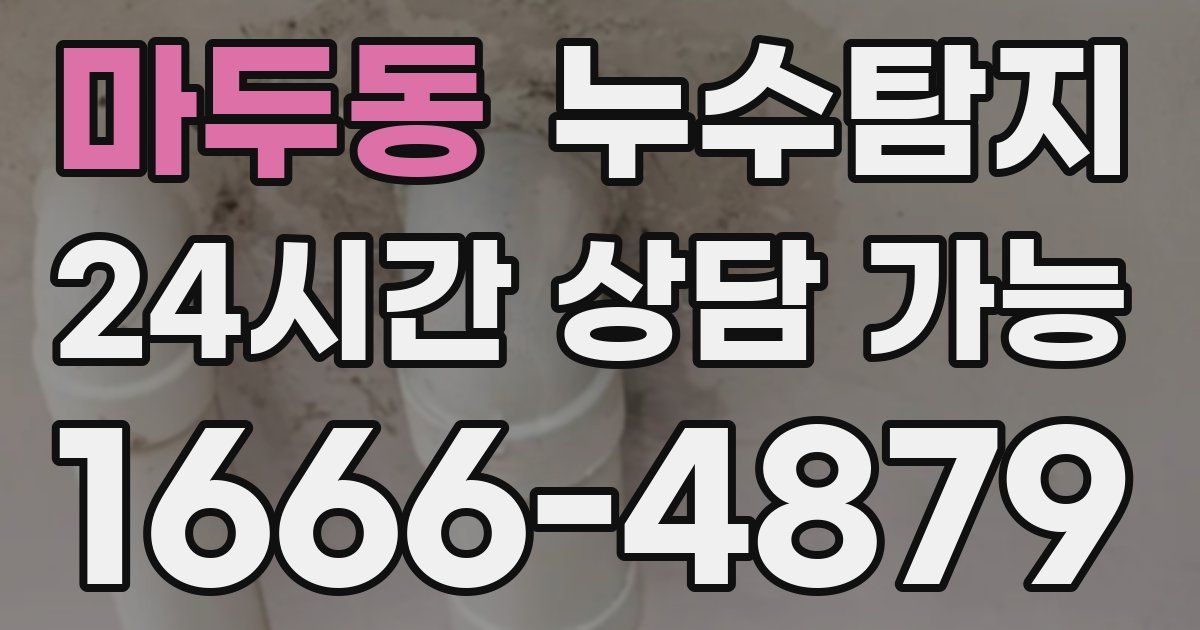 마두동 누수