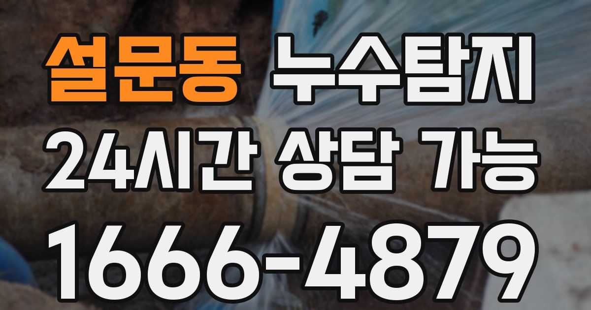 설문동 누수