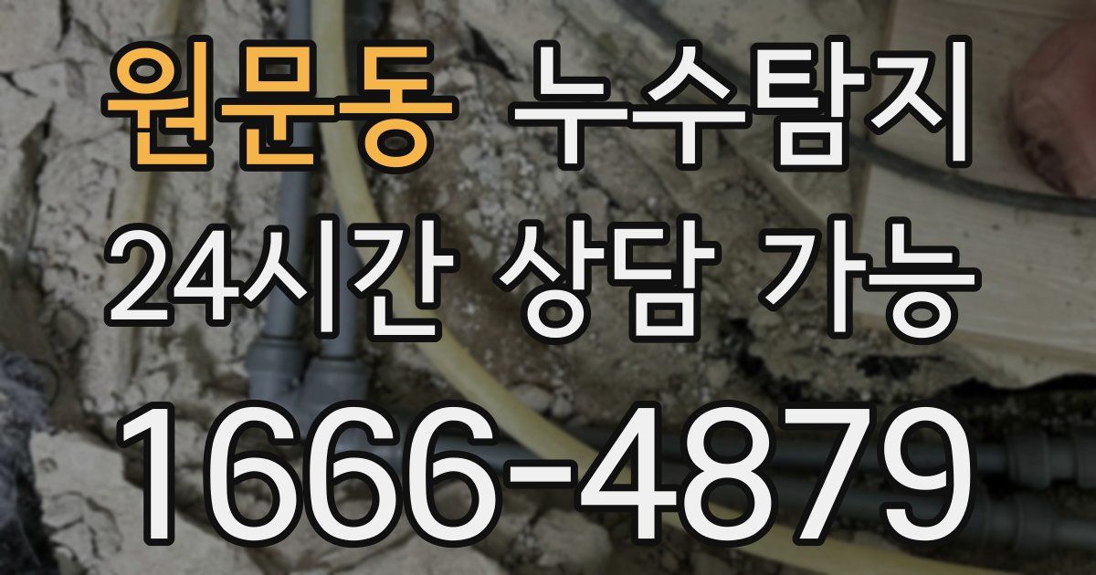 원문동 누수