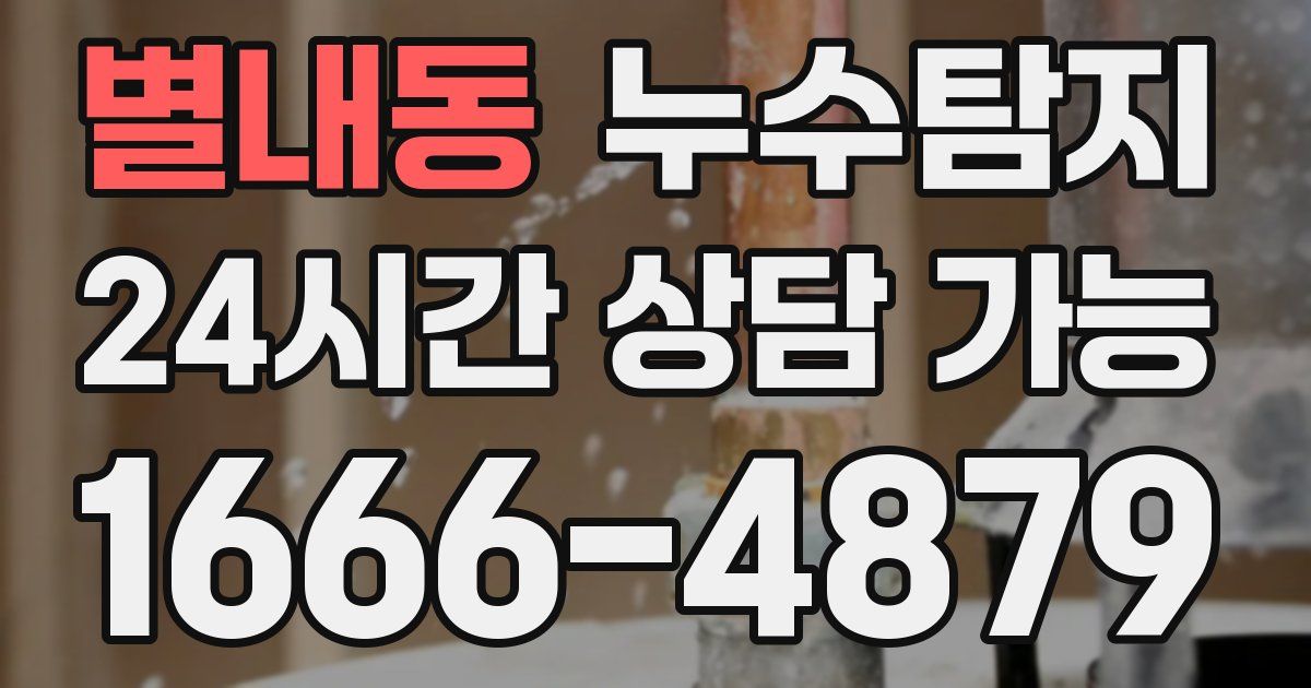 별내동 누수