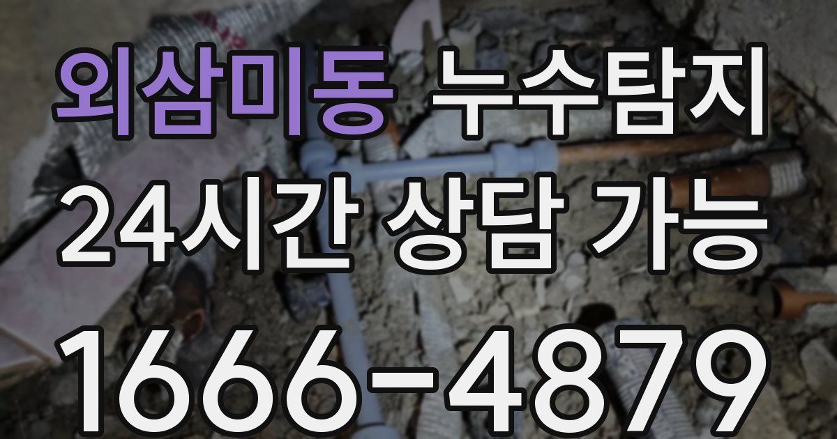 외삼미동 누수