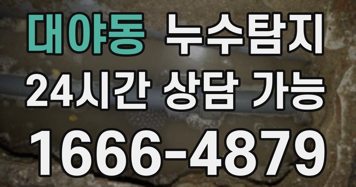 대야동 누수
