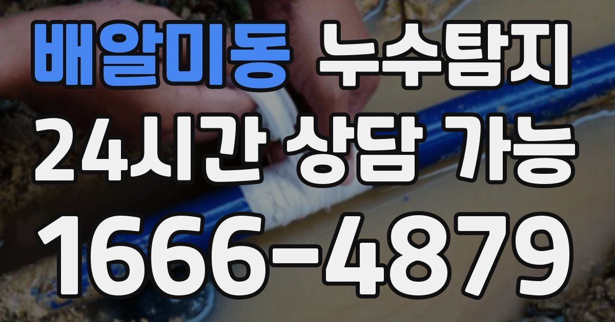 배알미동 누수