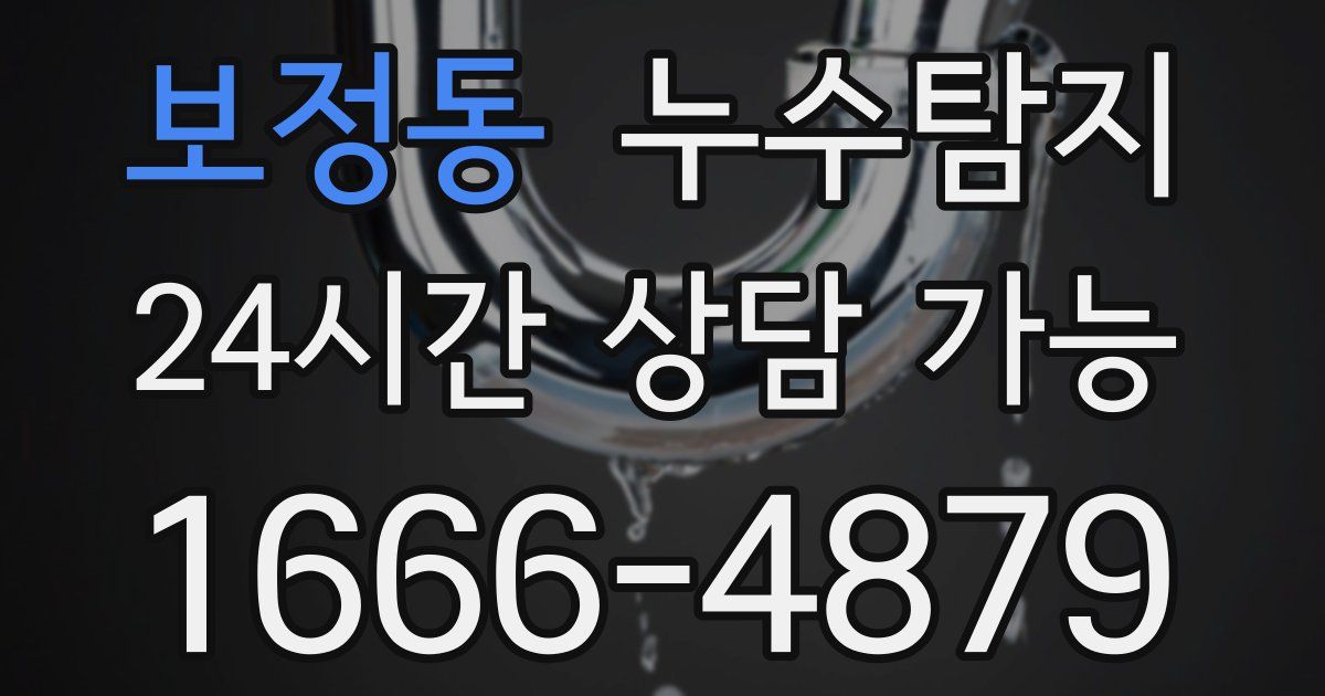 보정동 누수