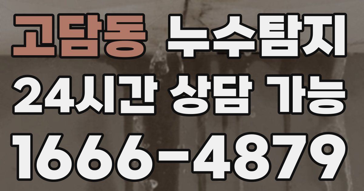 고담동 누수