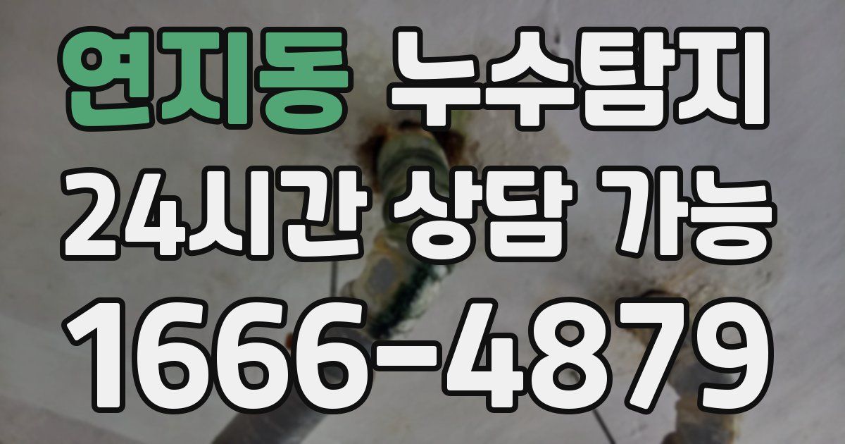 연지동 누수