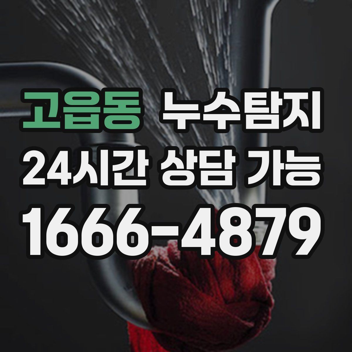 고읍동 누수탐지 세탁실 배수 문제 진단 경험