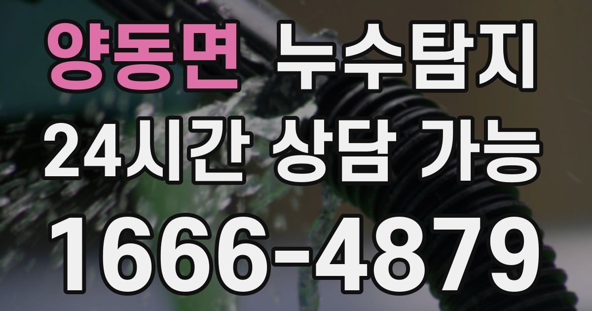 양동면 누수