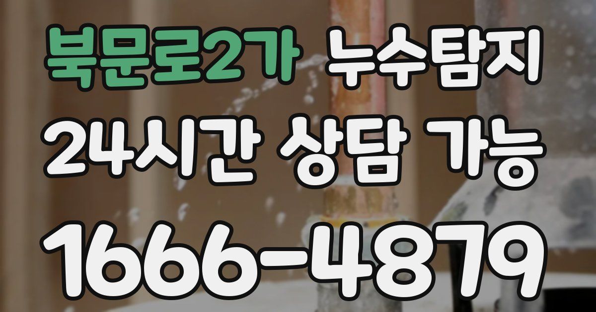 북문로2가 누수