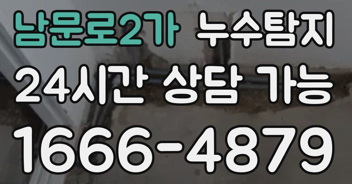 남문로2가 누수