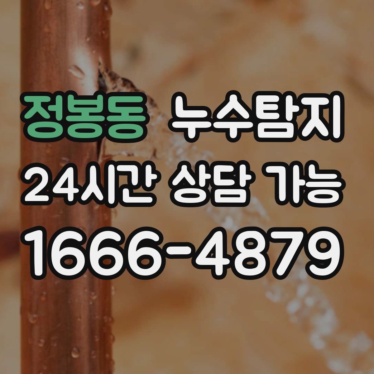 정봉동 누수탐지