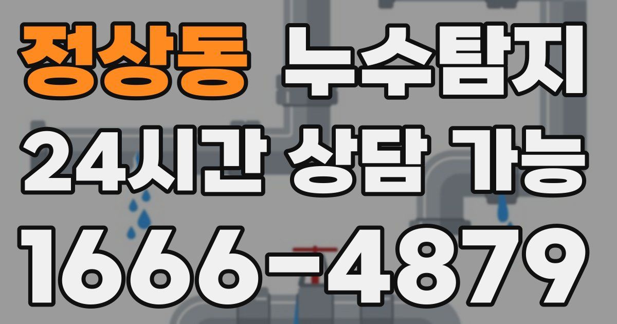 정상동 누수