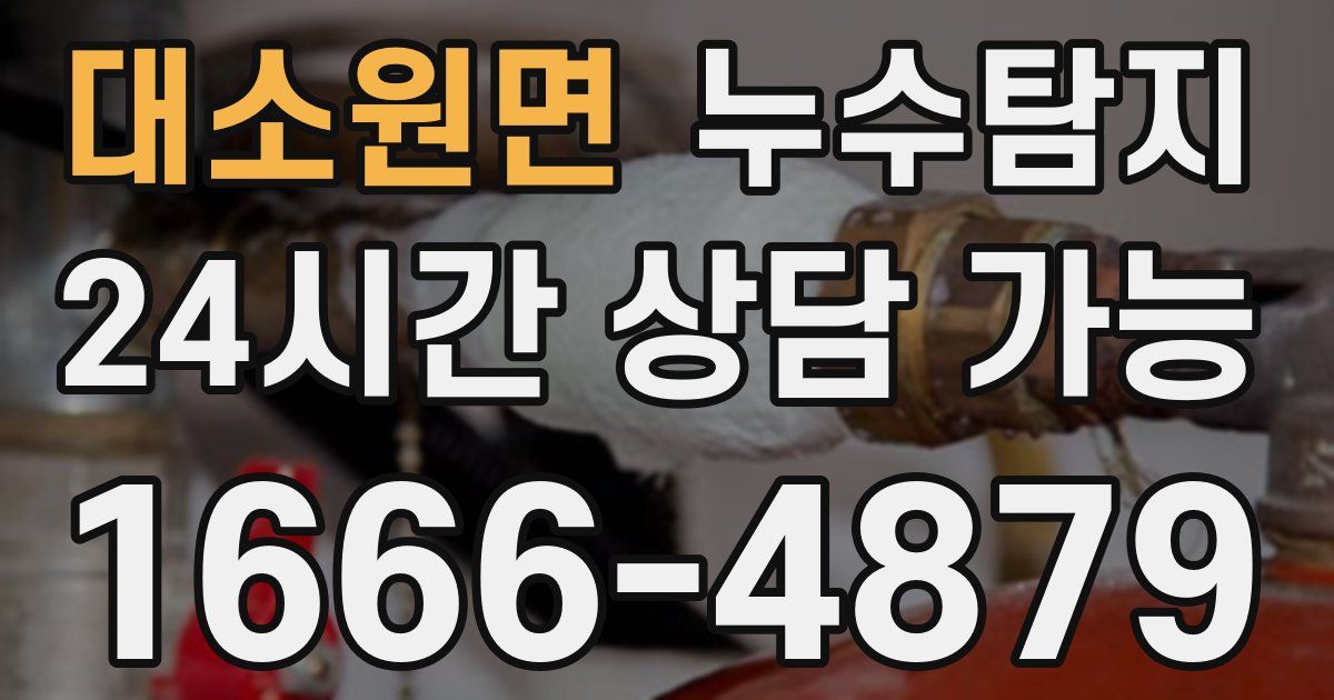대소원면 누수