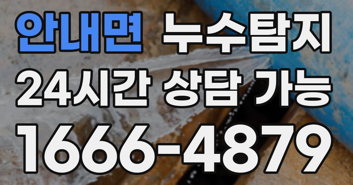 안내면 누수